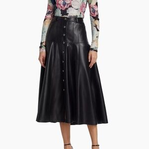 Vegan Leather Veena Skirt size 14 Cinq a Sept Tous les Jour